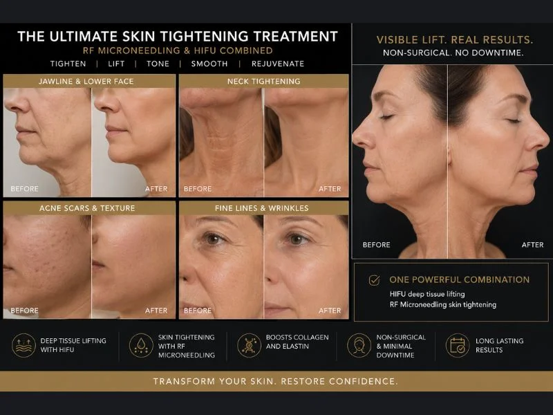 Results of combined treatment for the ultimate skin tightening treatment Halesowen